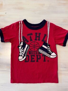 Toddler Boy Est 1989 Place Tshirt Size 4T Athletic Dept Red & Blue Short Sleeve